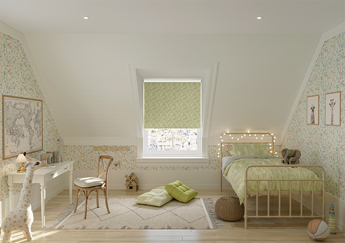 Falling Leaves, Green - Twist&Fit Roller Blind - Image 8